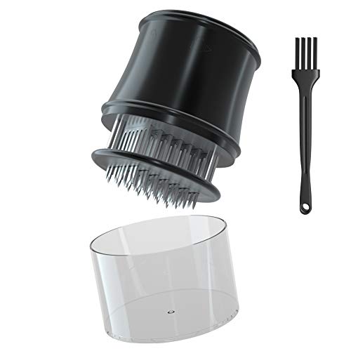 Meat Tenderizer,ABsuper Professional 48 Ultra Sharp Stainless Steel Blades for Tenderizing,BBQ,Chicken,Steak,Fish and Pork (Model1-Black)