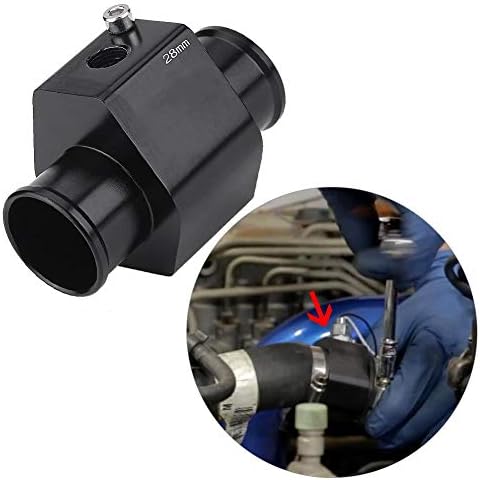 ｑiilu 未使用 水温計用センサーアダプター センサーゲージ ジョイントパイプ 温度センサー 28mm アルミ合金