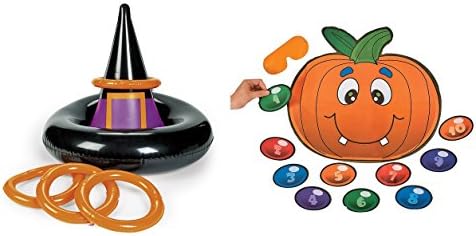 Halloween inflatable Witch Hat ring toss game + free pin pumpkin game