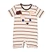 Froomer Baby Boy' Summer Striped Snap-Up Romper Short Sleeve