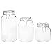 Best Choice Products Set of 5 Clip Top Glass Storage Mason Jars w/10 Reusable Stickers and Chalk for Labeling - Clear