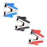 Cosmos 3 PCS Extra Wide Steel Jaws Style Staple Remover (Black, Red, Blue)