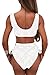 Almaree Woman's Lace up Front Tie Side Bottom 2PCS Bikini Set Lace Swimwear