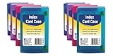 Index Card Case, Holds 200 4 x 6 Cards, Polypropylene, Assorted, 2 Packs