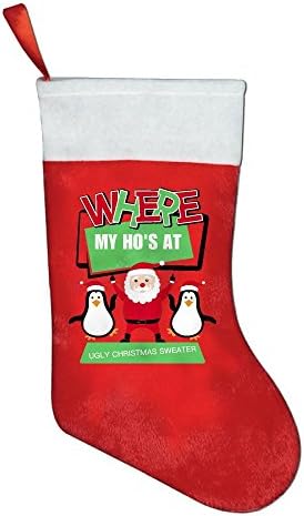 Ugly Christmas Sweater Christmas Santa Personalised White Christmas Stockings To Hang Cute Stockings Christmas Classic Christmas Decorations Family Stockings For Toddler Girl Pets Men Dad