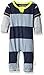 Burt's Bees Baby Boys' Organic Rugby Stripe Henley Tee Coverall