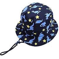 Baby Boys Sun Protection Hat Summer Bucket Cap Play Hat for 6-36 Months Infant Toddler Kids 2- Pack (1-2 Years -19.7", 1-Color)