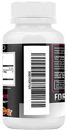 Forskolin Extract - 500mg - Promotes Weight Loss for Men and Women - Diet Pills - Burn Body Fat - Appetite Suppressant, Carb Blocker and Metabolism Booster - 60 Veggie Capsules