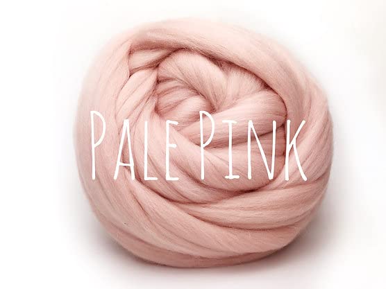 Merino Wool - Pale Pink - for arm Knitting Merino Blanket Weaving Felting Jumbo Yarn Giant Wool Soft 50g (0.11lb) — image 1