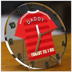 Nottingham Forest - PERSONALISED Acrylic Desk Clock