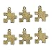 Monrocco 100Pcs Big Puzzle Pieces Charms Pendant Jewelry Findings for Jewelry Making Necklace Bracelet DIY, Antique Bronze
