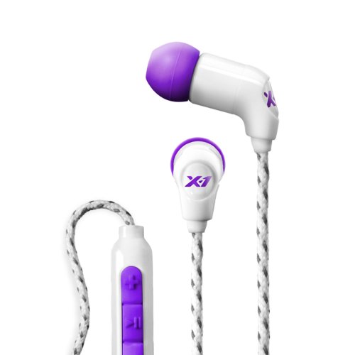 X-1 (Powered by H2O Audio) MM-IE1-PE Women's Momentum In-Ear Ultra Light Sweat Proof Headphones (Purple)