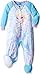 Disney Little Girls' Toddler Frozen Elsa Fleece Footed Blanket Sleeper, Blue, 2T