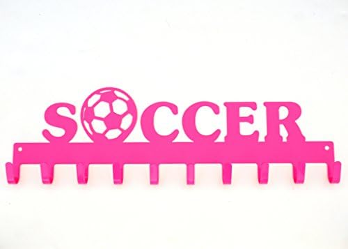 Soccer Medal Hanger Hot Pink