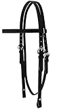 Tahoe Double Stitched Leather Browband Western Headstall