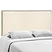 Modway Region Linen Fabric Upholstered Queen Headboard in Ivory with Nailhead Trim