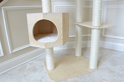 Armarkat 89 inch Premium Solid Wood Cat Tree Tower