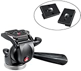 Manfrotto 391RC2 Junior Head with Two Replacement Quick Release Plates for the RC2 Rapid Connect Adapter