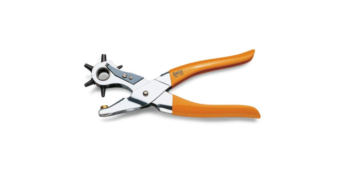 Beta 1762K Revolving Punch Pliers, Chrome-Plated, Pvc-Coated Handles in Blister Packaging