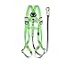 Peakworks Safety Harness Fall Protection Lanyard Kit - Full Body, Industrial, ANSI OSHA Compliant, Adjustable, Hi Vis, 6 FT, 3 Point System - Green, V8252366, Universal primary