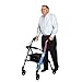 CaneTUBE® Cane Holder for Walker, Rollator and Wheelchair (Black), Walking Cane Attachment for Walkers, Rollators and Wheelchairs with Snap-On Clips and Strap