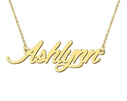 Aoloshow Necklaces with Name Ashlynn Letter Choker