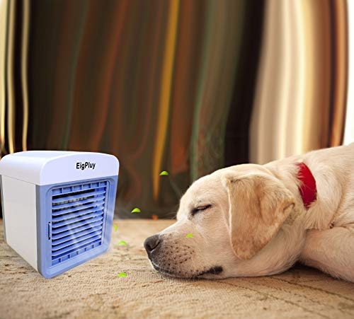 EigPluy Personal Air Cooler 6.5-inch Portable Air Conditioner Fan Small Space Cooler Personal USB Desktop Fan Compact Evaporative Cooler Air Humidifier