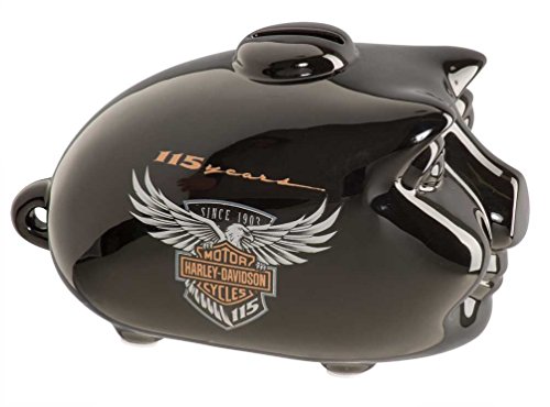 Harley-Davidson 115th Anniversary Limited Edition Mini Hog Bank, Black HDX-99100