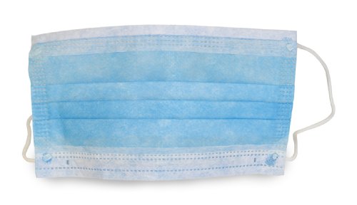 The Safety Zone RS-700-BFE Surgical Procedural Disposable Mask with Ear Loops, BFE and PFE Rated, FDA, CE, ASTM Level 1 and EN14623 Type 1, 3-Ply Pleated,One size fits all, Blue (Pack of 500)