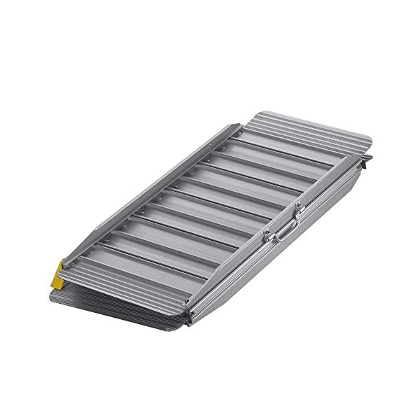 FT-Germany 0,9m / 90cm klappbare Alu Rollstuhlrampe bis 400kg EXTRABREIT für Rollstühle, Rollatoren oder Kinderwagen… – Bild 4