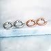 PAVOI 14K Rose Gold Plated Sterling Silver Post Cubic Zirconia Cuff Earring Huggie Stud