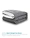 Equinox International, Two Way Plush Microfiber Fill All-Season Charcoal Gray/White Quilted Comforter, Goose Down Alternative - Reversible Duvet Insert Set - (350 GSM) (Queen 88 x 88 Inches)