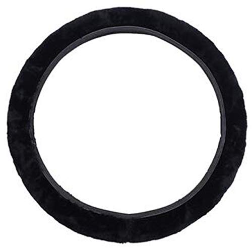 XuBa 1 pcs Black Warm Plush Winter car Steering Wheel Cover Imitation Wool Universal auto Supplies car Accessories New Show - Thumbnail 2