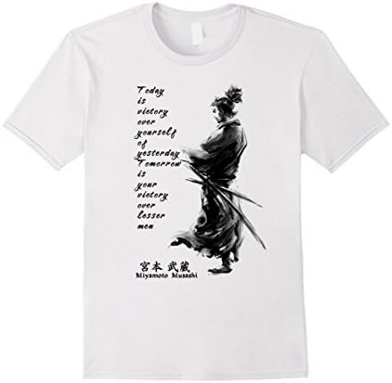 Men's Samurai T-shirt Bushido Way of the Warrior 2XL White