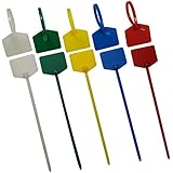 Naviurway (Pack of 50) 5 Colors mixed Write on Ethernet Wire Zip Ties Cable Mark Tags Nylon Power Marking Label Color-coded