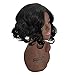 Clearance 11 inch Strongly Scalable Black Wave Bob Curly Brazilian Wigs For Black Women Full Rose Net (1 Wig, Black)