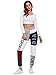 SweatyRocks Women's Lounge Sweatpants Color Block Letter Printed Jogger Pants