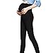 JOYNCLEON Pregnant Women Work Pants Stretchy Maternity Skinny Ankle Trousers Slim for Women (Label M = US 0-4 fit for Hip 33.5'', Black)