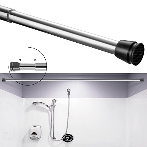casa pura Tension Shower Rod Classic Polished Chrome Adjustable
