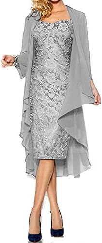 Shiningdress Women's Sexy Lace Mother of The Bride Evening Dress with Jacket