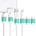 LimitStyle Lightning/Magsafe Savers Protectors (Turquoise 4+2 Pack) - Protective for Apple USB Lightning Cables (for Apple iPhone/iPad Mini/iPad Air) and MacBook Power Cords