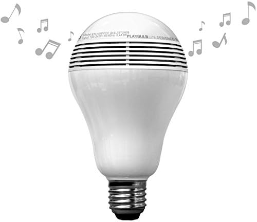 PLAYBULB Smart Bulb with Bluetooth Speaker - LED Warm White - E26/E27 Base 5W--Smart Audio Music Light Bulb Speaker For Home, Office, Parties, Dinners …