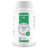 CARSON LIFE Extra Virgin Organic Coconut Oil Capsules - 60 Organic Soft Gels - Promote Weight Loss, Boost Digestion - For Hair Skin And Nails Health - Made In The USA