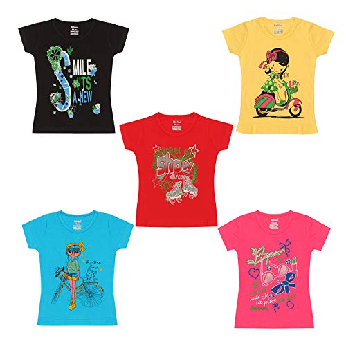 kiddeo Girls Half Sleeve t...