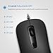 VicTsing 4-Button Wired USB Optical Mouse with 5ft Cord, Computer Mouse with 3 Adjustable DPI Level (1000/1600/2000), Compatible with PC, Mac, Desktop and Laptop- Black