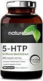 NatureBell 5 HTP 200mg Per Serving, 180 Capsules, Griffonia Seed Extract, Powerfully Promotes Positive Mood and Sleep, No GMOs, Made in USA