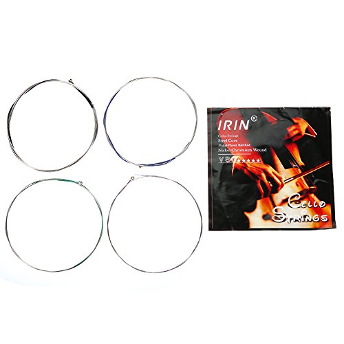 Alomejor 4 Pcs Cello Strings Durable Cello Steel Wire with Nickel-Plated Ball End for Cello Replacement Repair