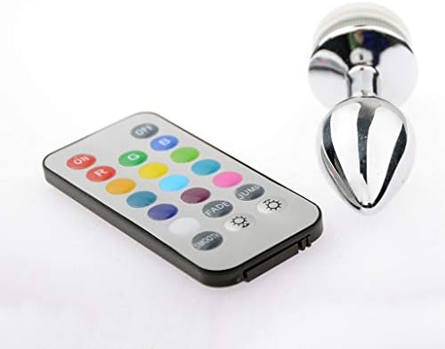Gantian Silver Metal Led Remote Control Light Medium Size A'mal P'lug for Men for Women