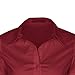 SUNNOW Womens Tailored Short Sleeve Basic Simple Button-Down Shirt with Stretch (XL, Wine Red)