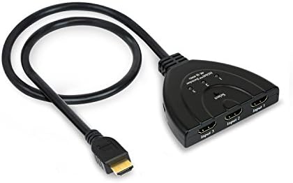 Expert Connect 3x1 HDMI Switch | 3 Port | 3 in - 1 out | Ultra HD 4K/2K @ 60Hz (60 fps), HDR | HDMI 2.0, HDCP 2.2 | Full HD/3D | 1080P | DTS | Dolby Digital | Direct TV | 18 Gbps Bandwidth